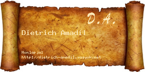 Dietrich Amadil névjegykártya